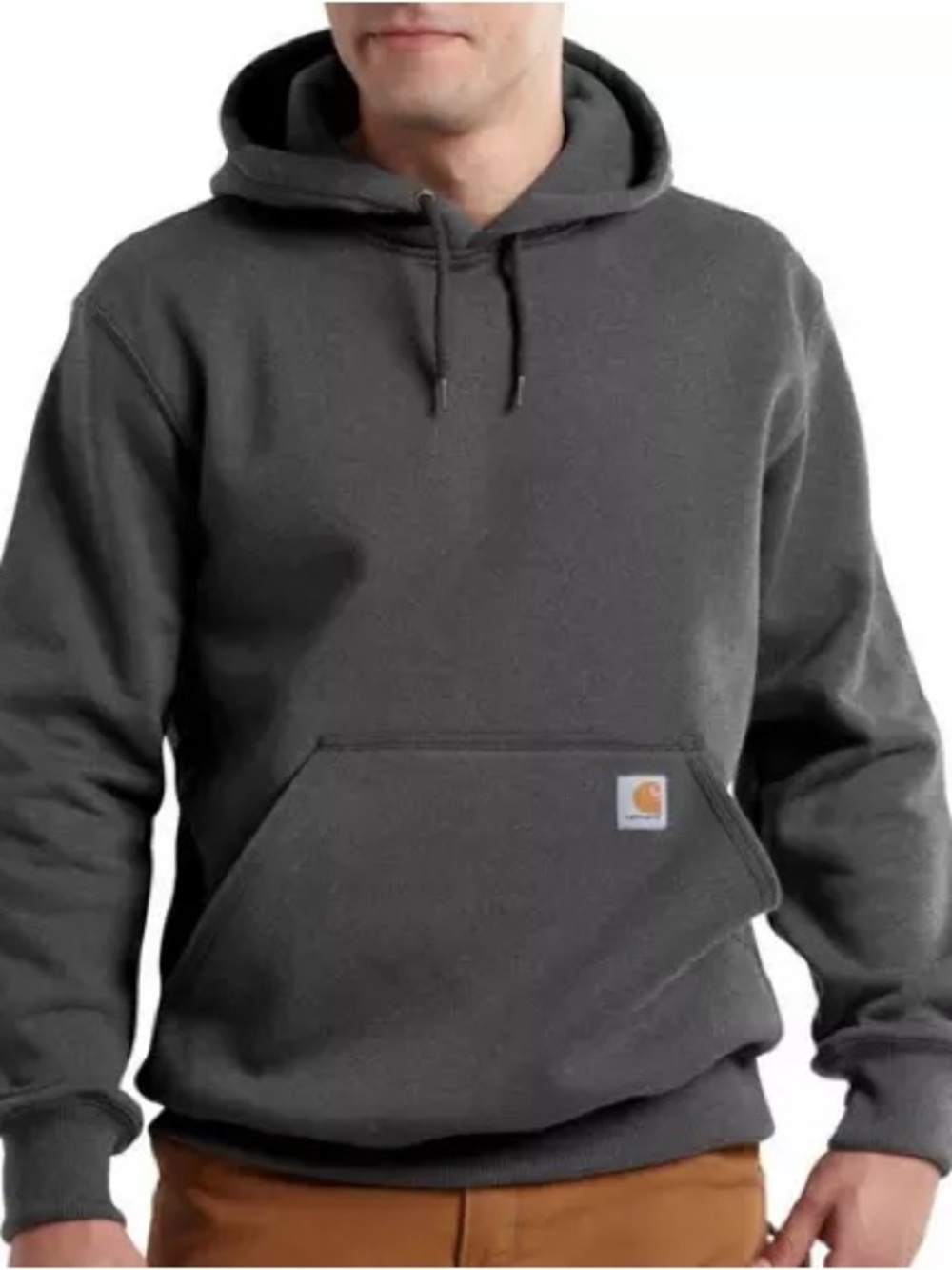 Carhartt Men's Gray Hooded Pullover Sweatshirt - Rain Defender